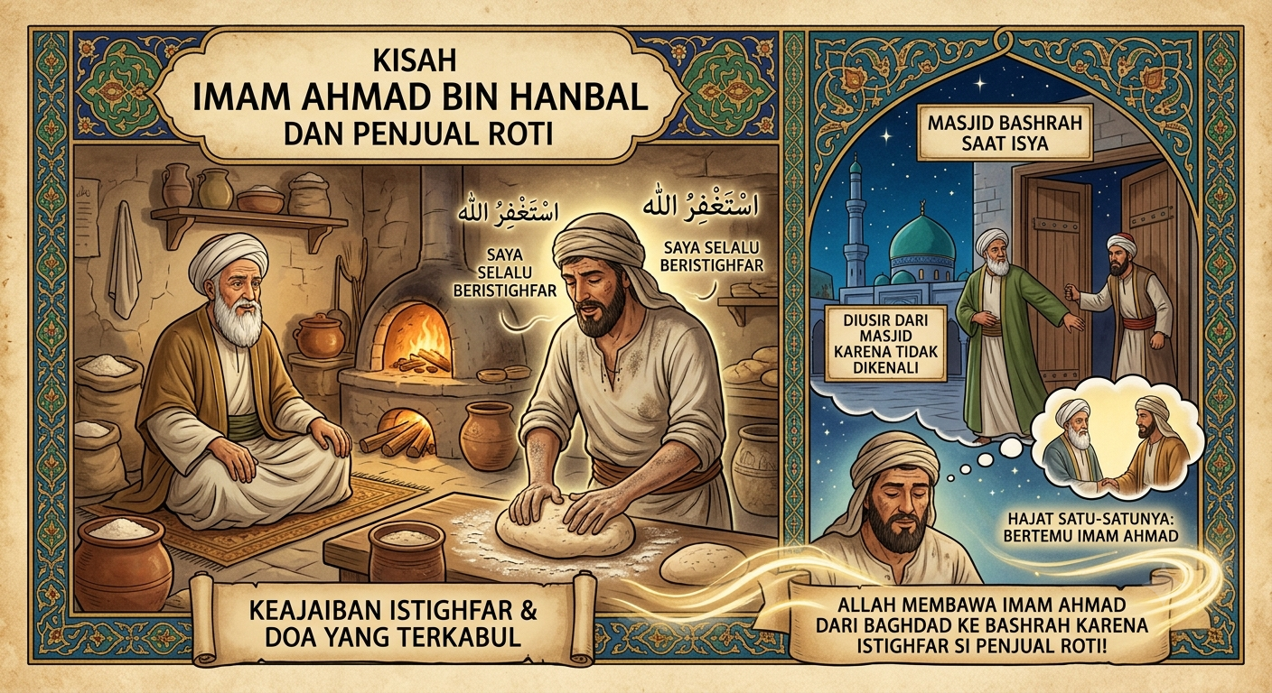 Dahsyatnya Istighfar: Ketika Doa Pembuat Roti Menghadirkan Imam Ahmad